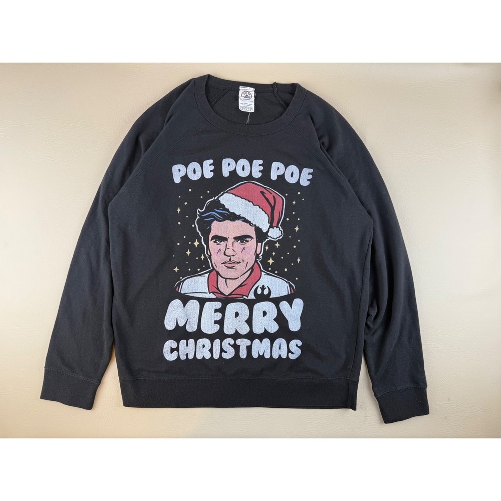 Star Wars Christmas Sweatshirt Poe Dameron Graphic Large Delta Fleece